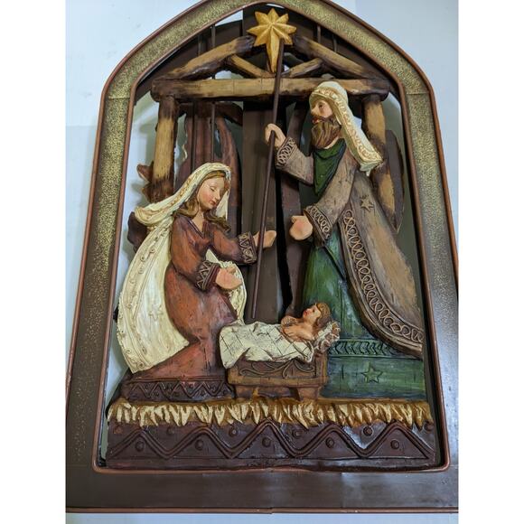 Christmas Nativity 3 Panels Tabletop Screen by Dicksons READ-chip - Picture 10 of 11